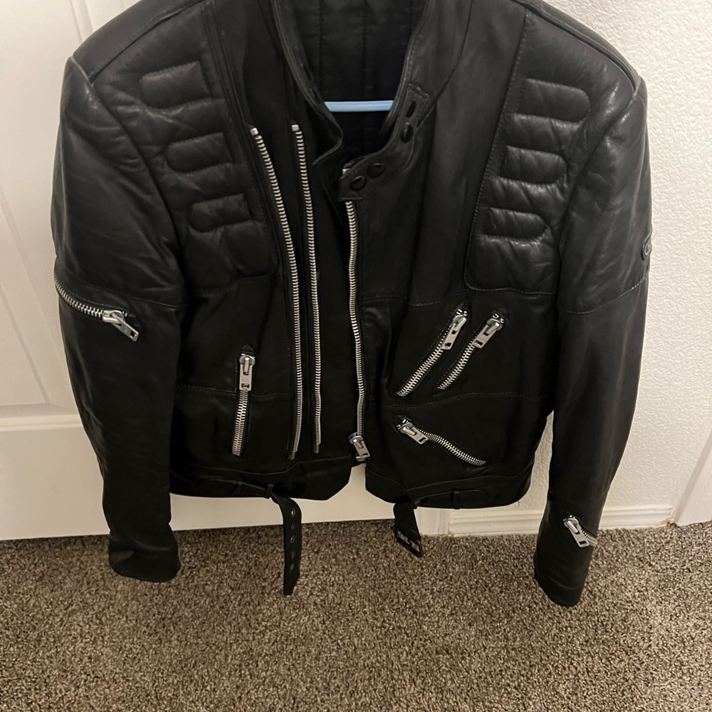 Black Bomber Jacket with Quilted Design

Biker Jacket - Picture 2 of 4